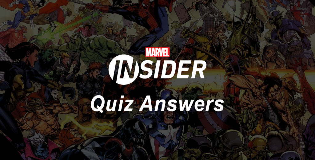 Marvel Insider Quiz Answers & Codes